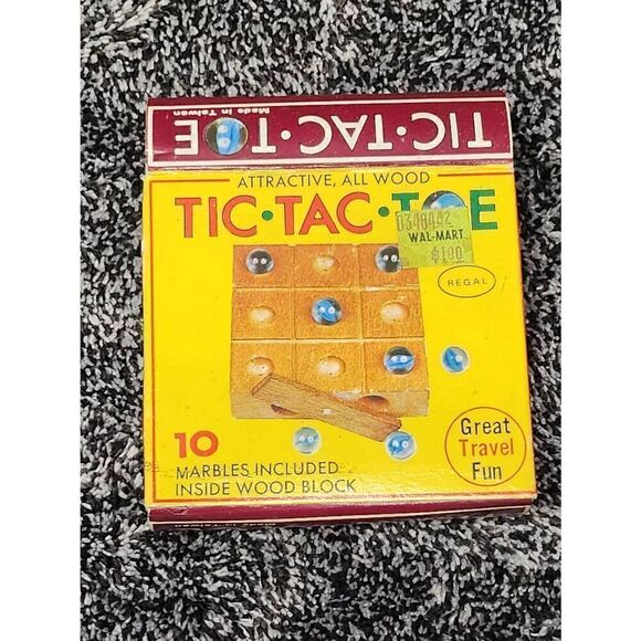 Vintage wooden tic tac toe game with marbles #A85 - Picture 5 of 6